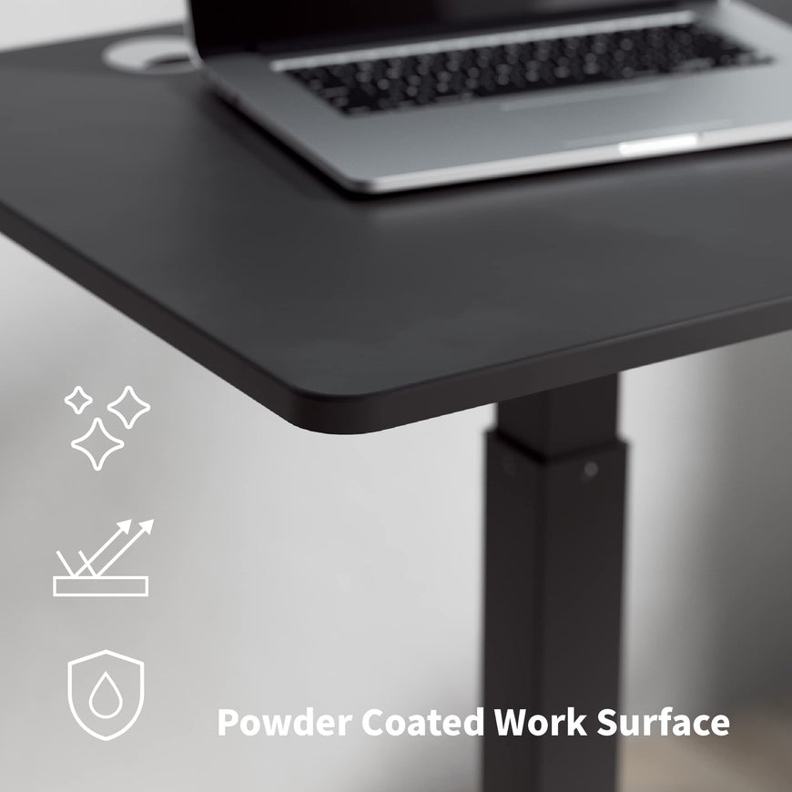 Mobile Laptop Standing Desk Adjustable Height, Mobile Desk Workstation with Wheels for Home Office Classroom (Black)